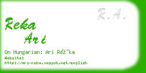 reka ari business card